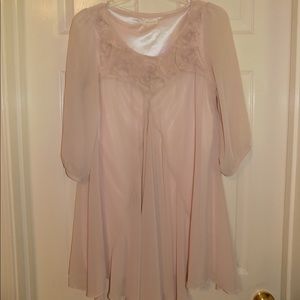 Light Pink Blush Long Sleeve Dress